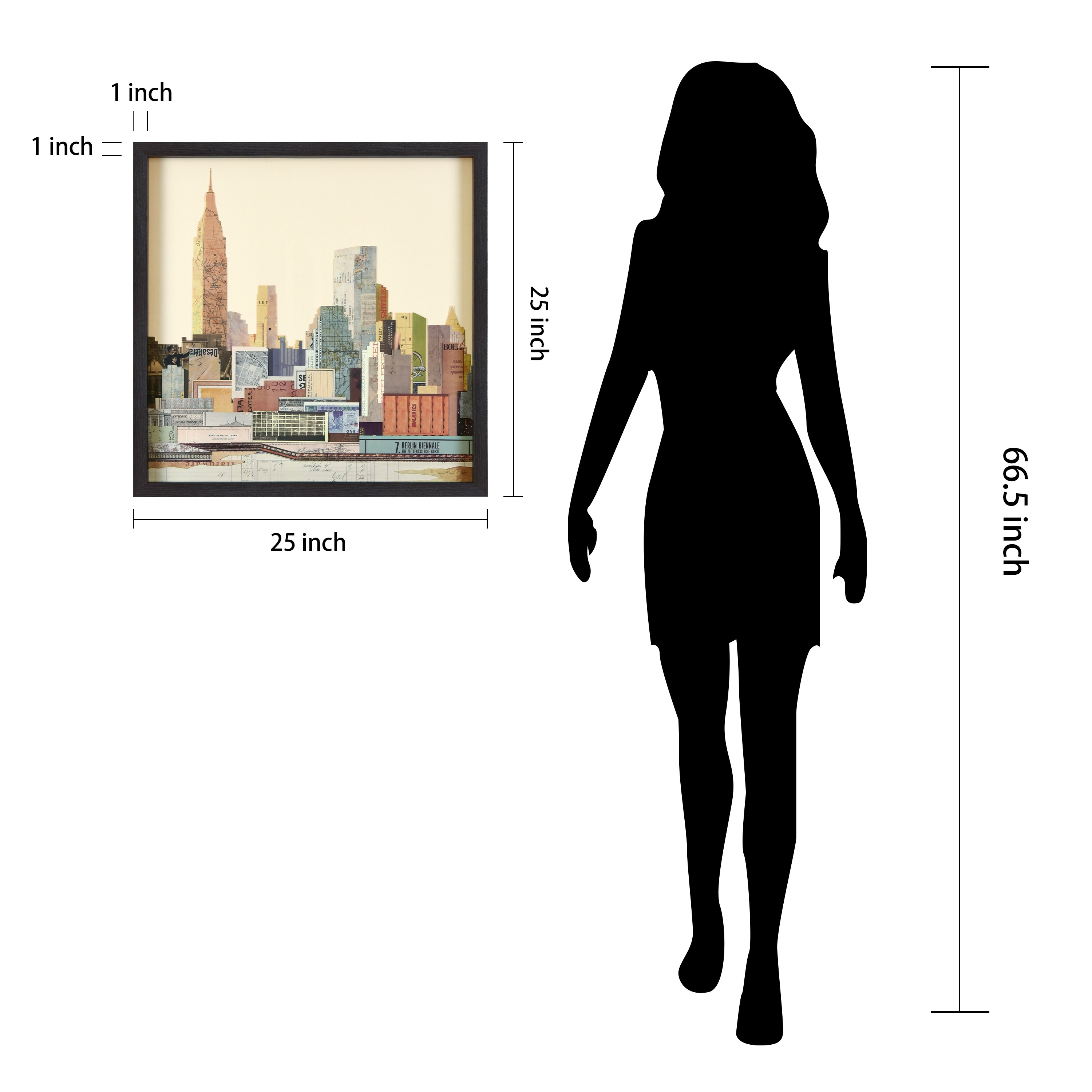New York City Skyline C' Alex Zeng's dimensional collage, under