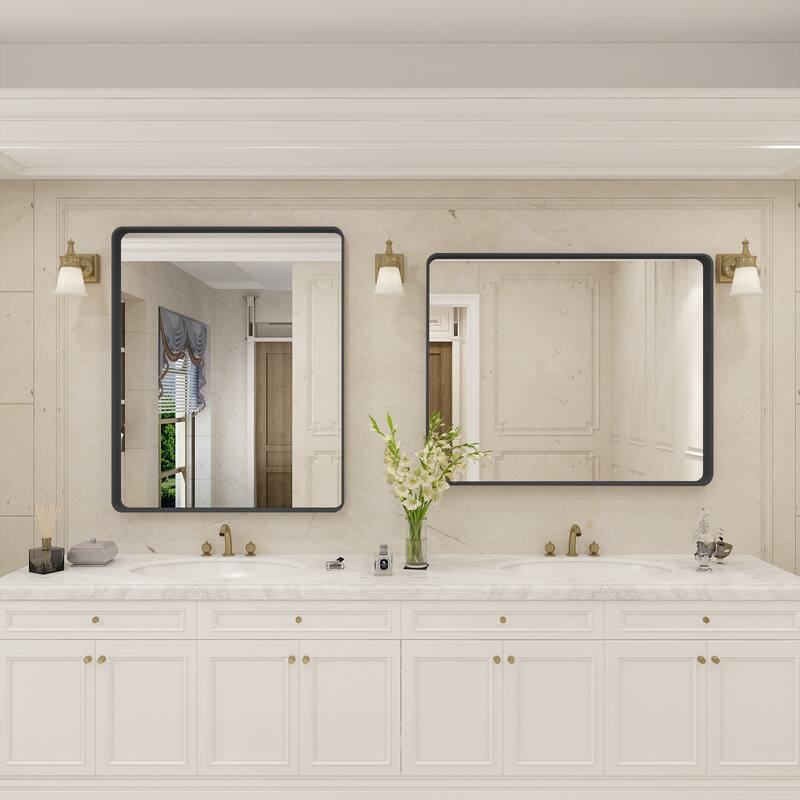Aluminum alloy Framed Tempered Glass Wall Bathroom Vanity Mirror