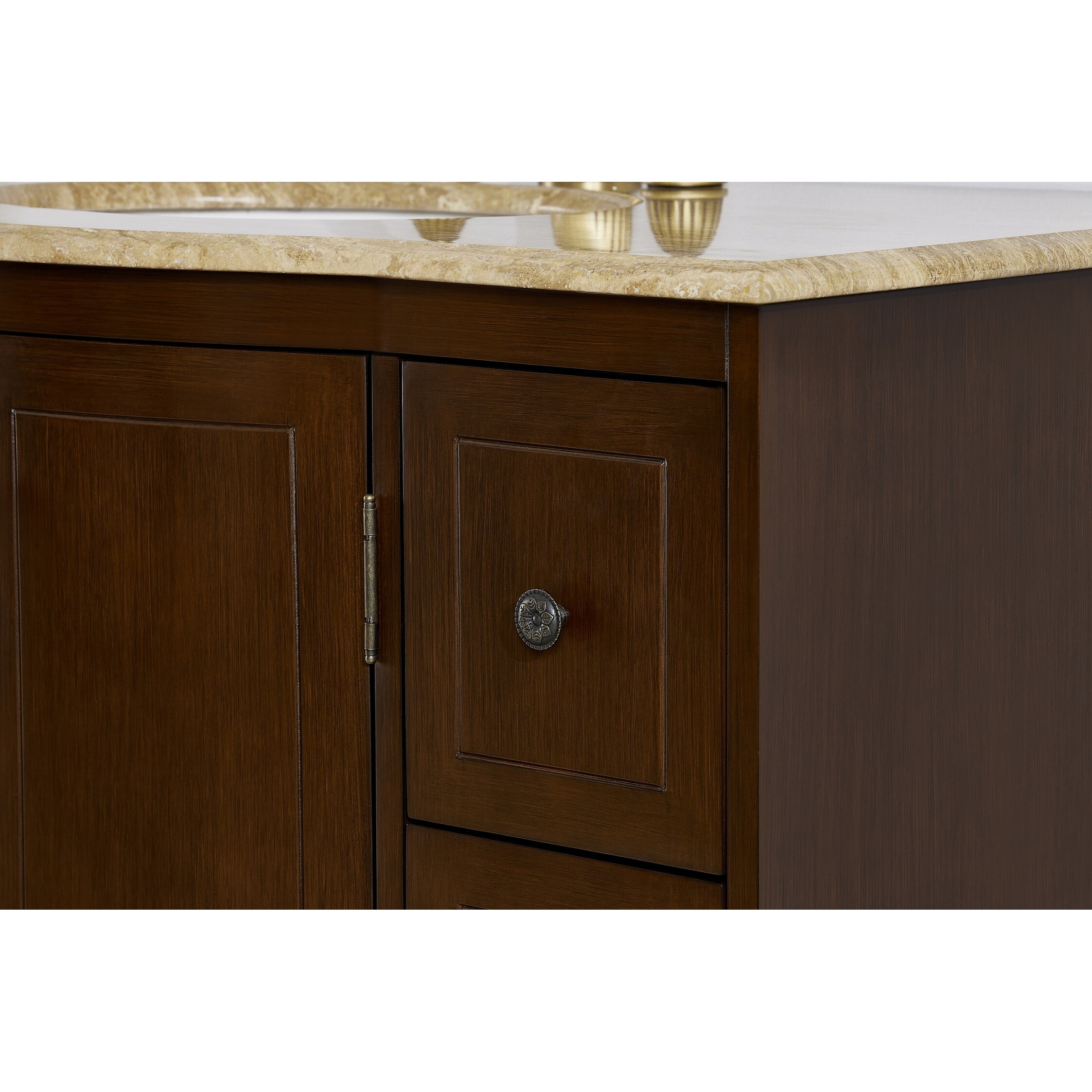 Stufurhome Alandra 40 Inches Dark Cherry Single Sink