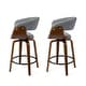 preview thumbnail 32 of 167, Glitzhome Set of 2 or 4 Modern Counter & Bar Height Wooden Swivel Bar Stools