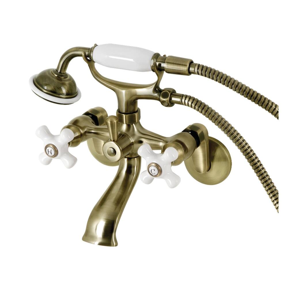 Kingston Brass KS266PX Kingston Wall Mounted 7-3/16" Tub Filler with
