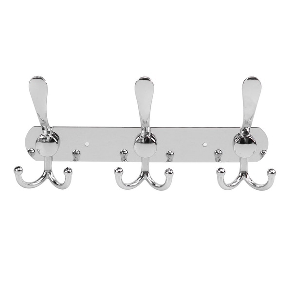 Robe Hooks Stainless Steel Plating Hook Coat Towel Bathroom DIY Hangers w Screw
