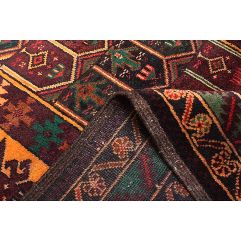 ECARPETGALLERY Hand-knotted Teimani Burgundy Wool Rug - 3'0 x 4'6