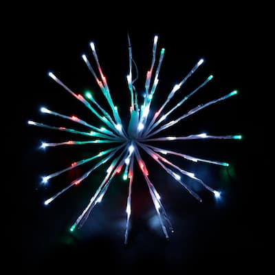 Christmas LED Spritzer Pure White, Red, and Green 16 Inch