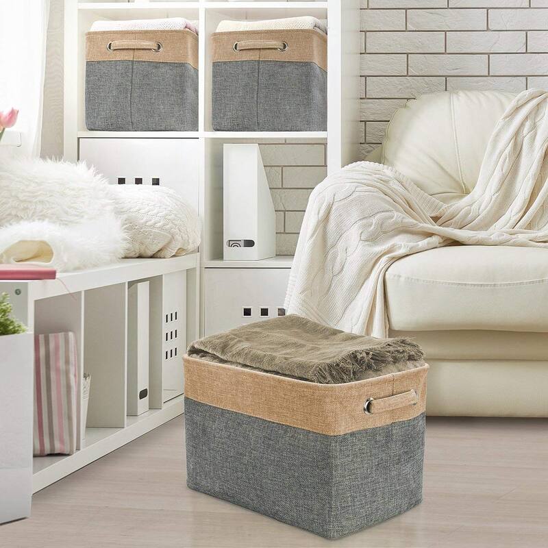 Sorbus Collapsible Basket With Handles For Towels & Clothes (Single) - 15" L x 10.75" W x 9.50" H