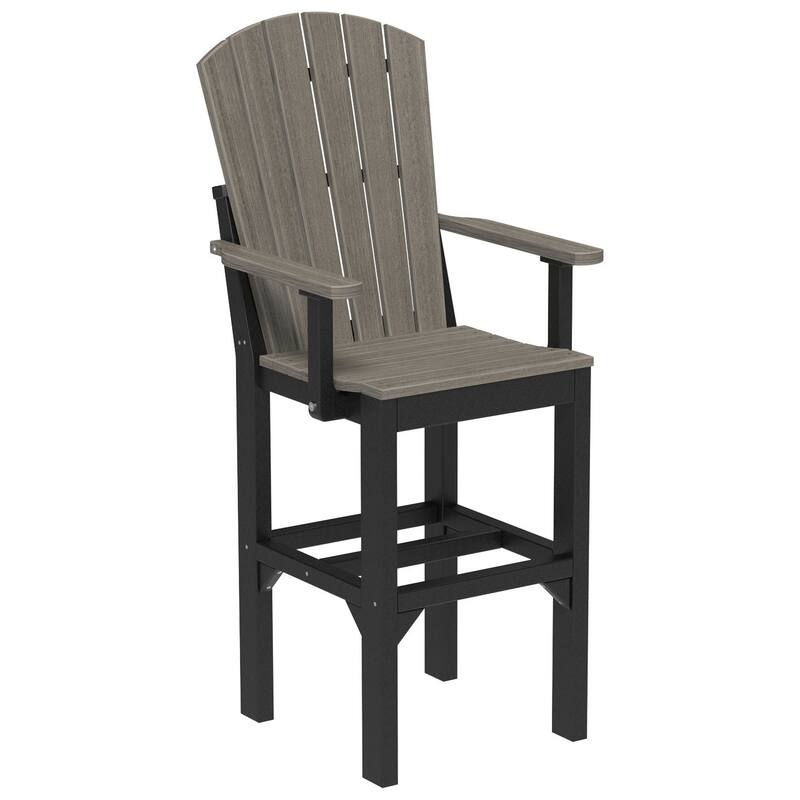 Set of 4 Poly Lumber Adirondack Dining Chairs