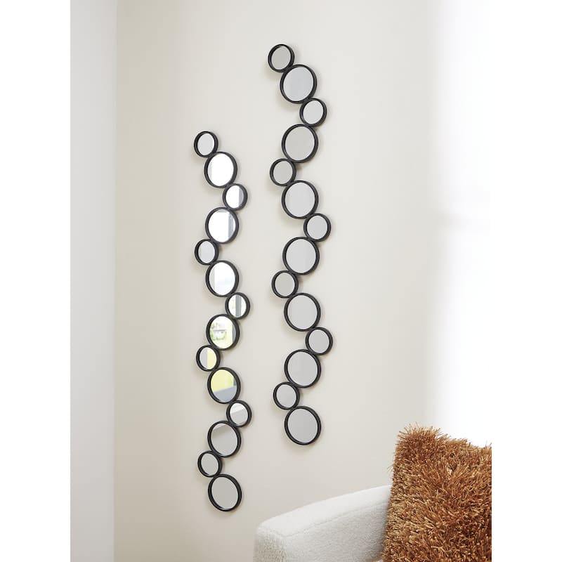 Signature Design by Ashley Vinler Black Accent Mirror Set (Set of 2) - 8" W x 0.75" D x 50" H