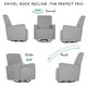 preview thumbnail 12 of 25, Evolur Holland Upholstered Plush Seating Glider Swivel