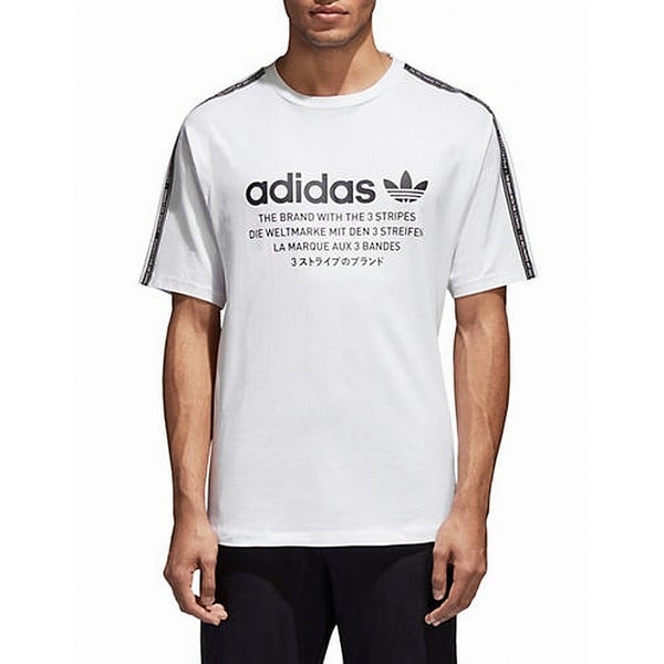 the brand with the 3 stripes shirt