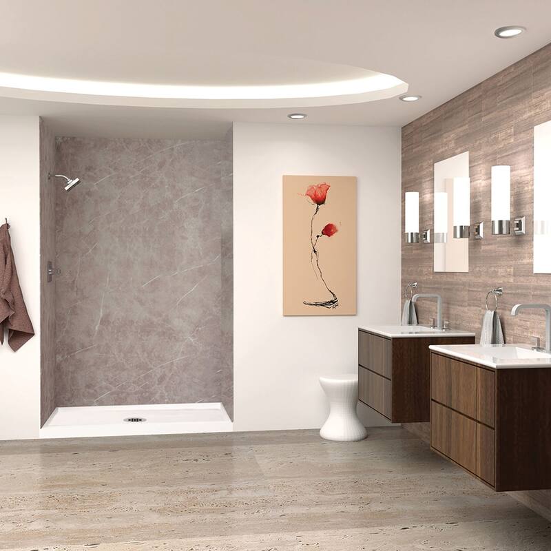 Transolid Expressions 60-in X 32-in X 96-in Glue to Wall Shower Kit - 32" x 60" x 96" - 32" x 60" x 96"