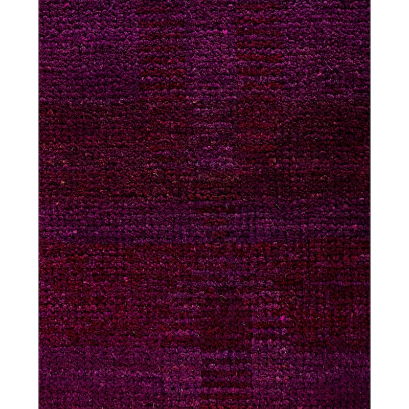 Overdyed One-of-a-Kind Hand-Knotted Area Rug - Purple - 9' 10" x 13' 10"