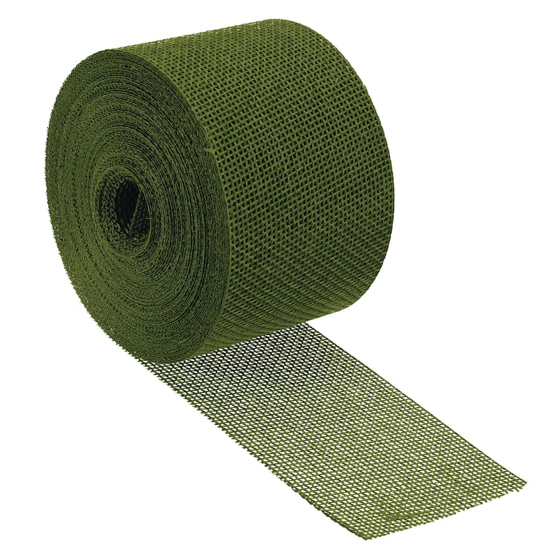 Burlap Fabric Ribbon, Wired Jute Crafts Roll for Wrapping Decoration