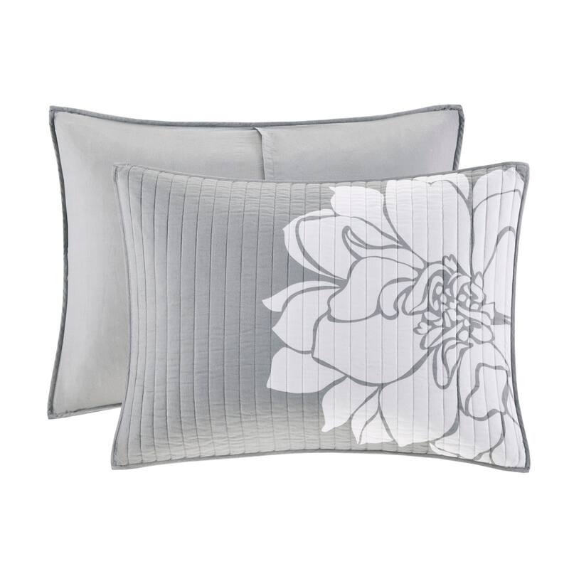 GDF Studio - Lola Printed Cotton Reversible Quilt Set with Throw Pillows