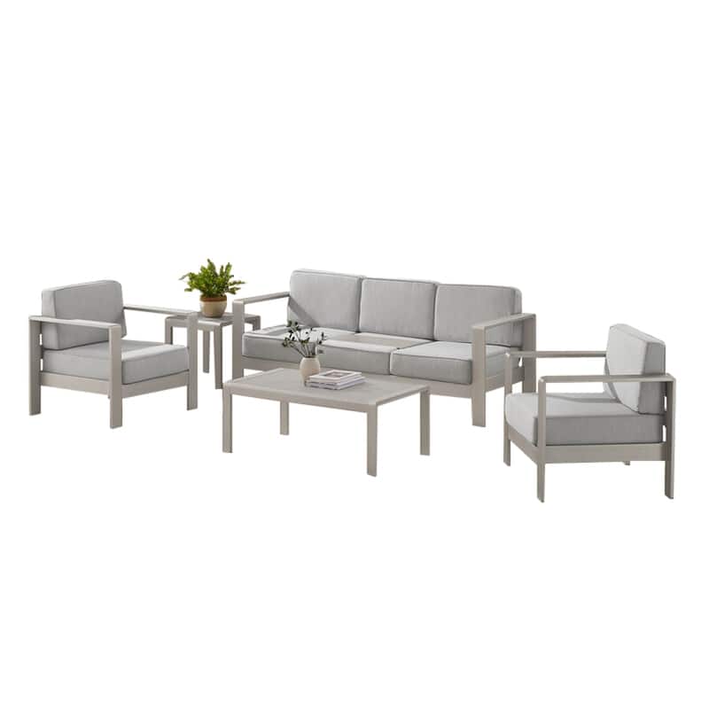 Linon Nordwind Aluminum Outdoor 5-Piece Patio Set