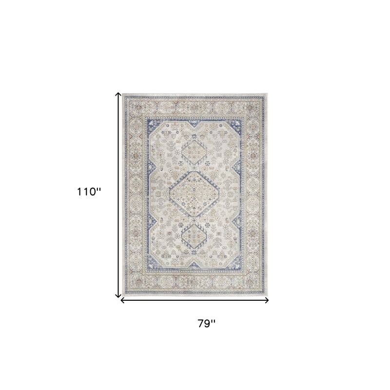 Nevu Power Loomed Durable Area Rug By HomeRoots - 110' X '79' X '0.5