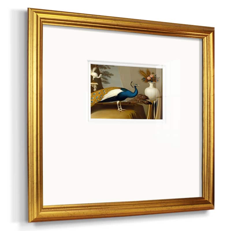 Golden Peacock vPremium Framed Print