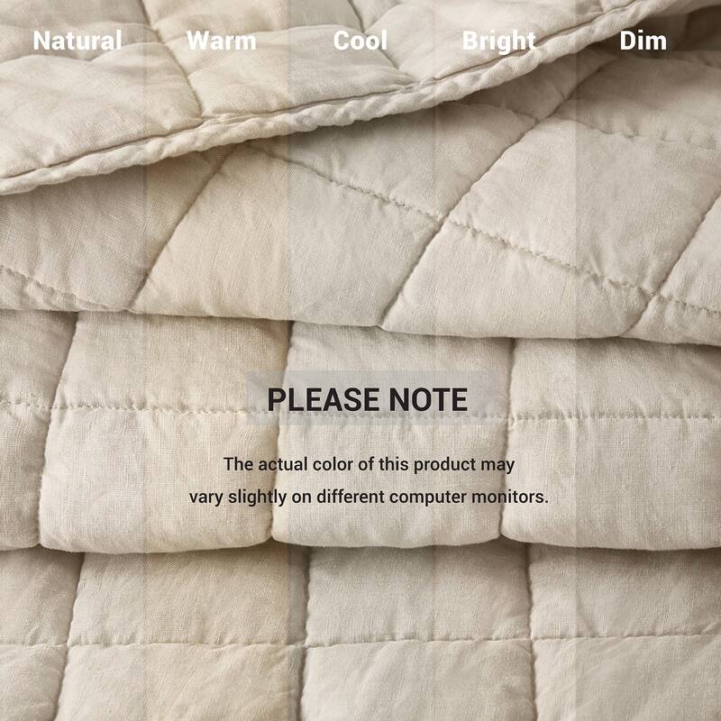 Harbor House French Flax Linen Garment Washed Quilt Set