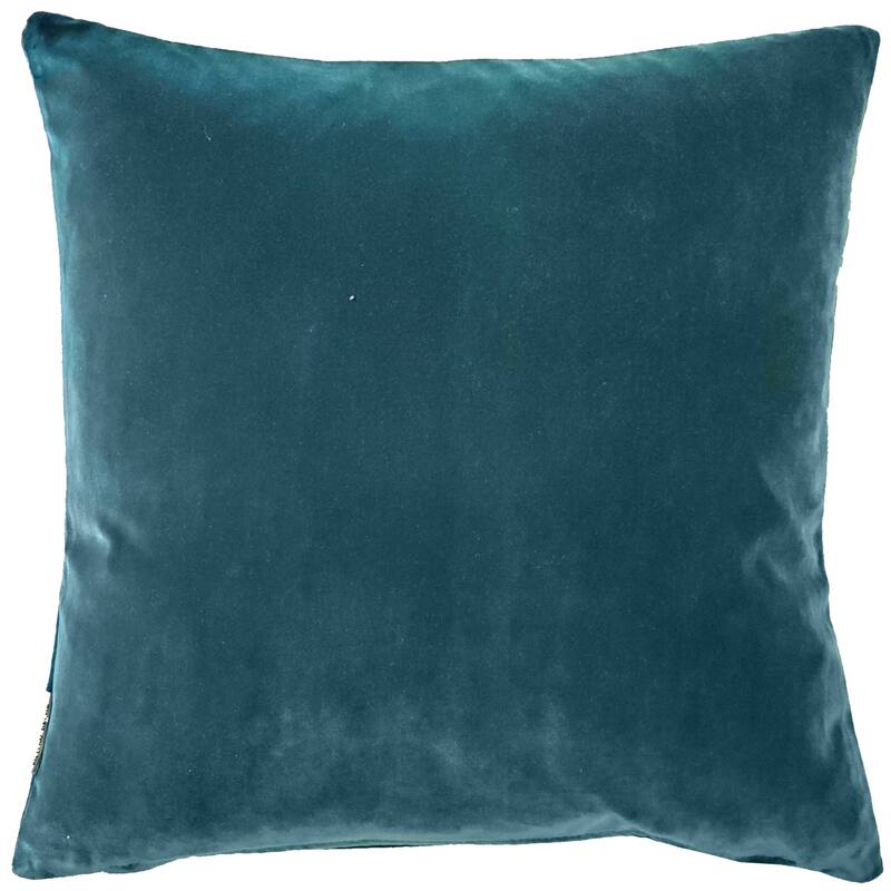 Pillow Decor Castello Soft Velvet Throw Pillows (3 Sizes, 18 Colors) - 20" x 20" - Polyester - Teal Blue