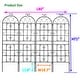 preview thumbnail 2 of 7, 4 Pack Outdoor Metal Black Garden Trellis
