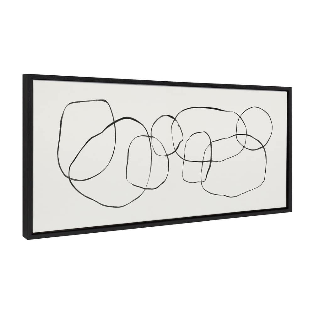 Kate and Laurel Sylvie Circles Canvas by Teju Reval of SnazzyHues