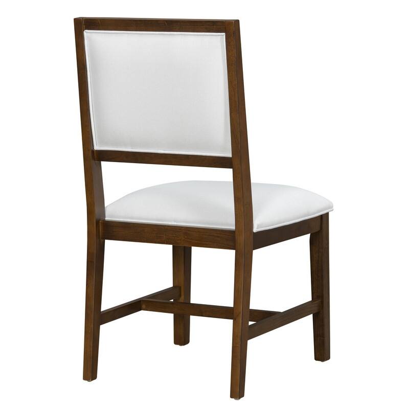 Farmhouse 5-Piece Dining Table Set with Upholstered Chairs and Extendable Dining Table for Dining Room, Kitchen and Living Room