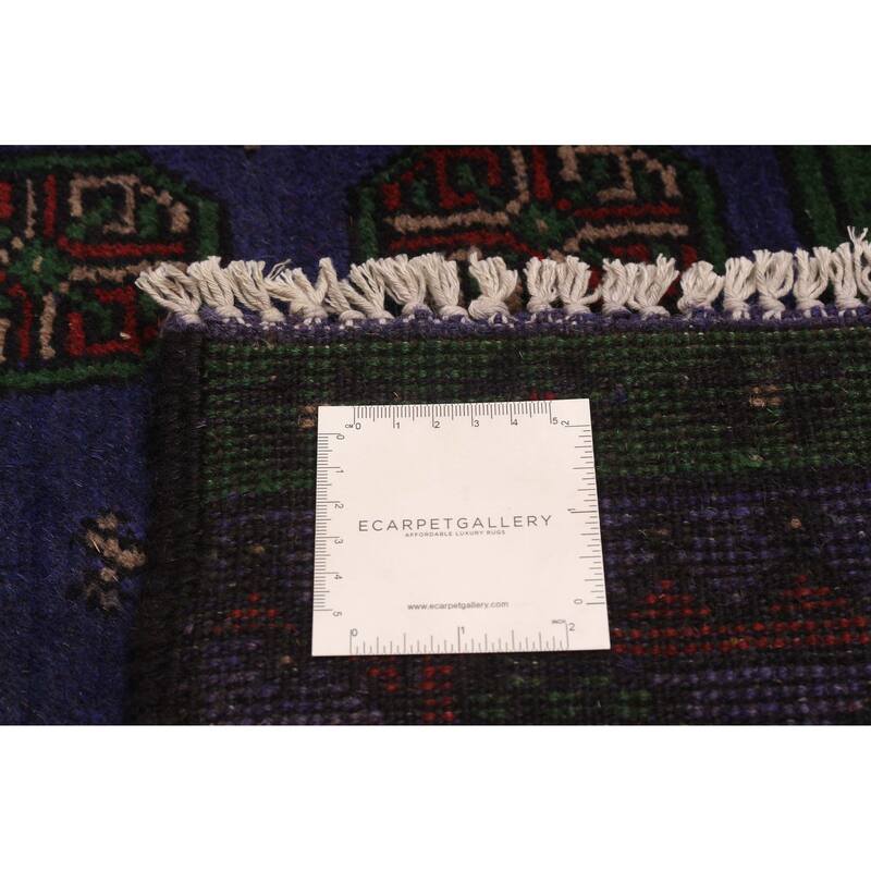 ECARPETGALLERY Hand-knotted Uzbek Kargahi Purple Wool Rug - 4'9 x 6'3