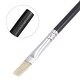 preview thumbnail 4 of 3, Paint Brushes Flat Edge 0.22" Width Bristle with Wood Handle 10Pcs - Black - 0.22" x 0.06"