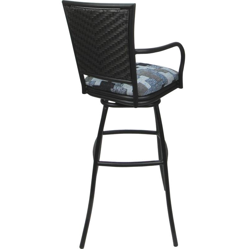 Outdoor Indoor Bar Stool Counter, Extra Tall - Erin with Arms