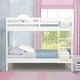 preview thumbnail 21 of 26, Convertible Twin Over Twin Wood Bunk Bed With Ladder And Guardrails White