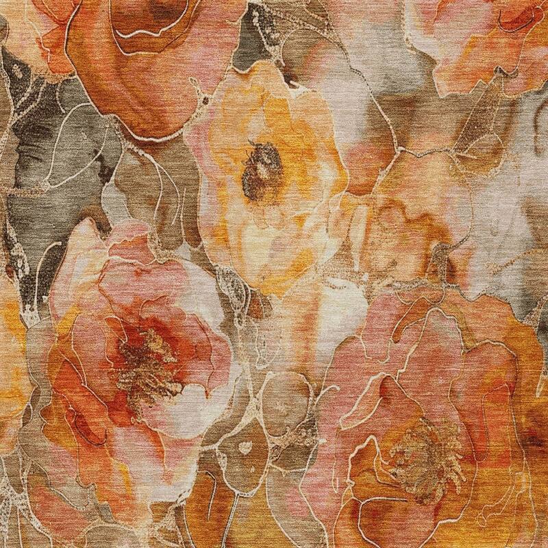 HomeRoots Floral Transitional Rectangle Outdoor Rug