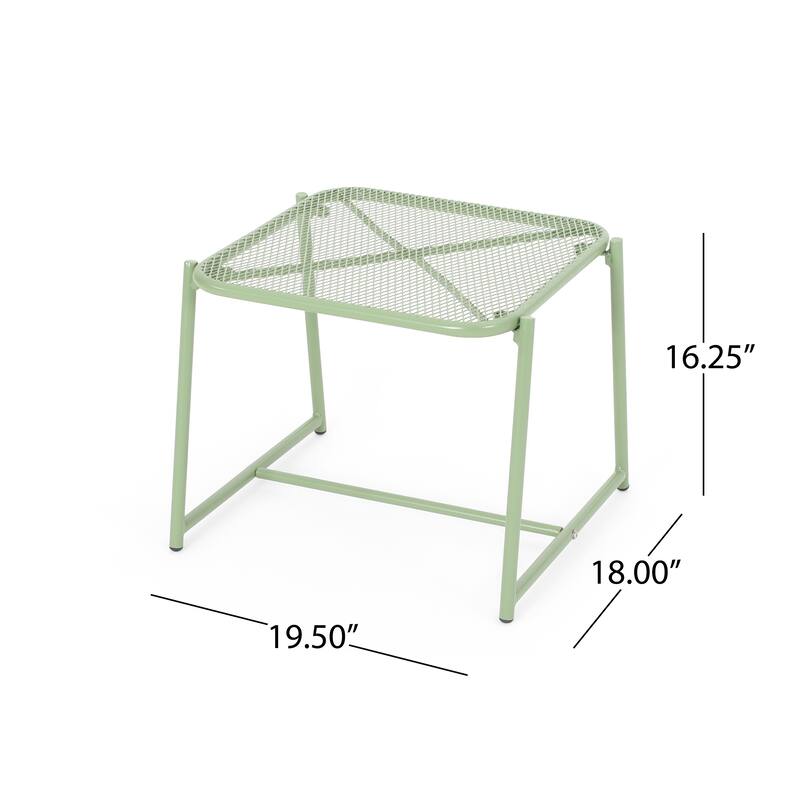 Bucknell Outdoor Iron Metal Mesh Side Table by Christopher Knight Home