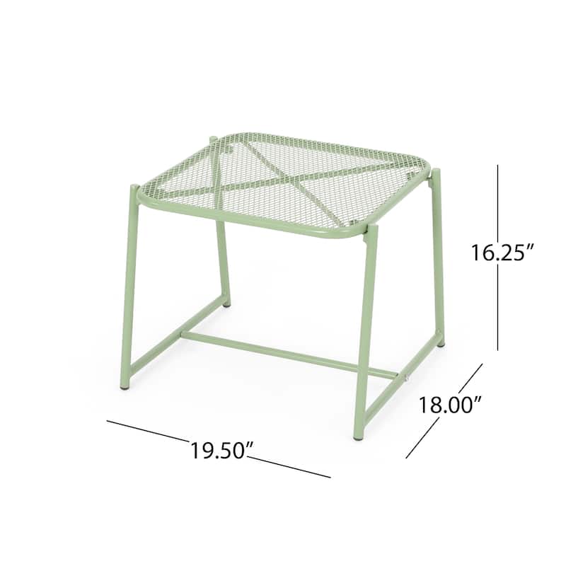 Bucknell Outdoor Iron Metal Mesh Side Table by Christopher Knight Home