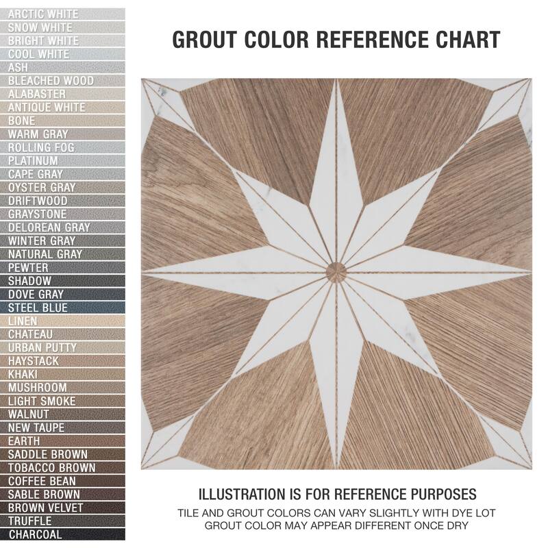 Merola Tile Llama Stella Loire Verso Noce 9-3/4" x 9-3/4" Porcelain Floor and Wall Tile