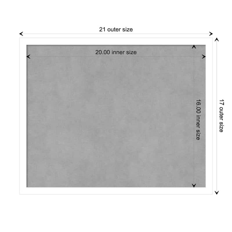 Amanti Art Svelte White Framed Magnetic Board - Board Size 20x16