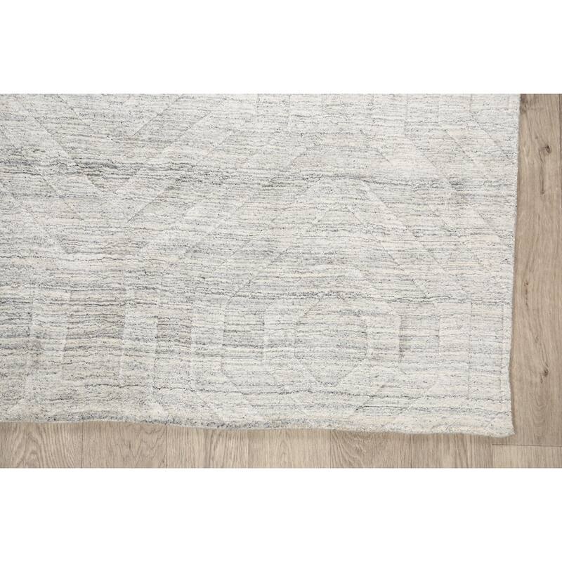 Contemporary Geometric Gabbeh Oriental Area Rug Wool Hand-knotted - 4'10" x 7'8"