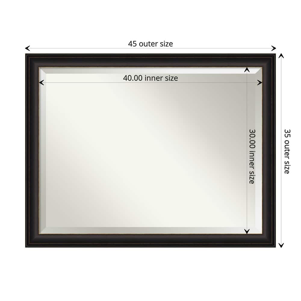Beveled Bathroom Wall Mirror - Trio Oil Rubbed Bronze Frame - Trio Oil Rubbed Bronze