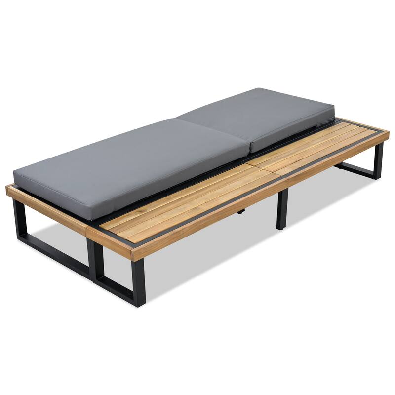 Outdoor Chaise Lounge Chair - Grey