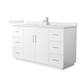 Option White / Giotto Quartz Top / Brushed Nickel