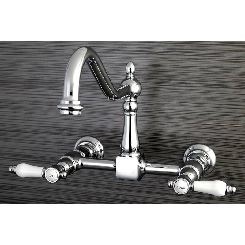 Kingston Brass Bel-Air Wall Mount Bridge Kitchen Faucet