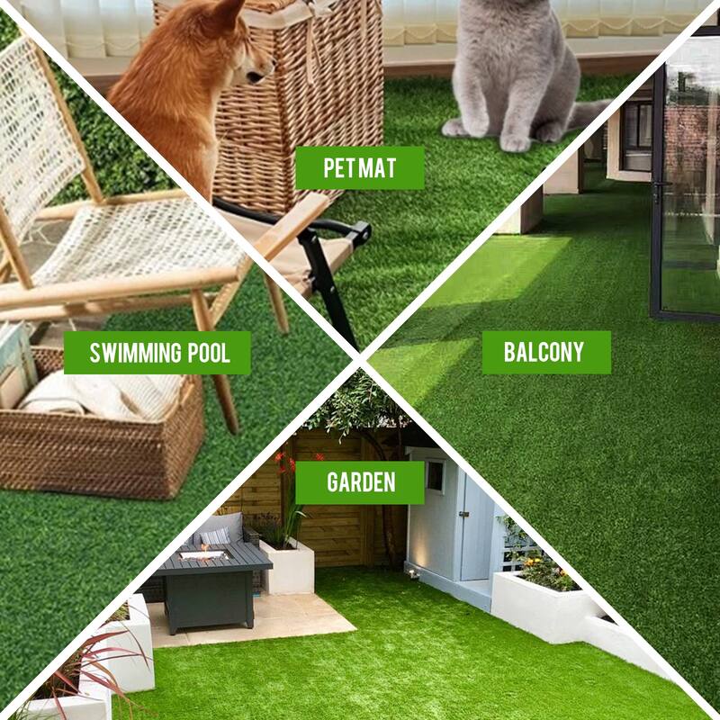 3ft *32ft Artificial Turf,Professional Dog Mat Large Turf Outdoor Carpet Terrace Pet Lawn,Artificial Carpet With Drainage Holes