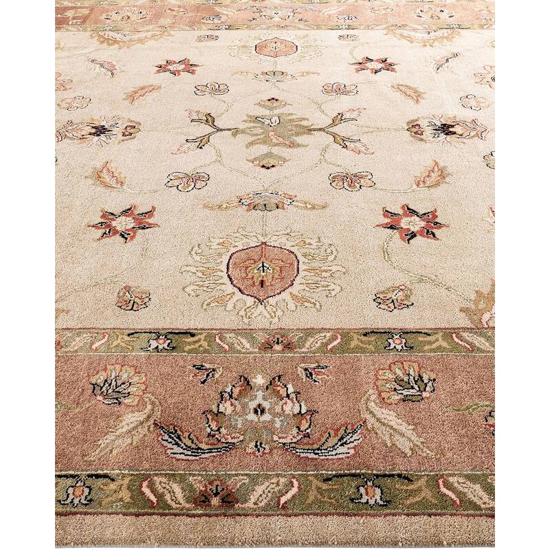 Oushak One-of-a-Kind Handmade Area Rug - Sand, 8' 10" x 11' 10" - 8' 10" x 11' 10"