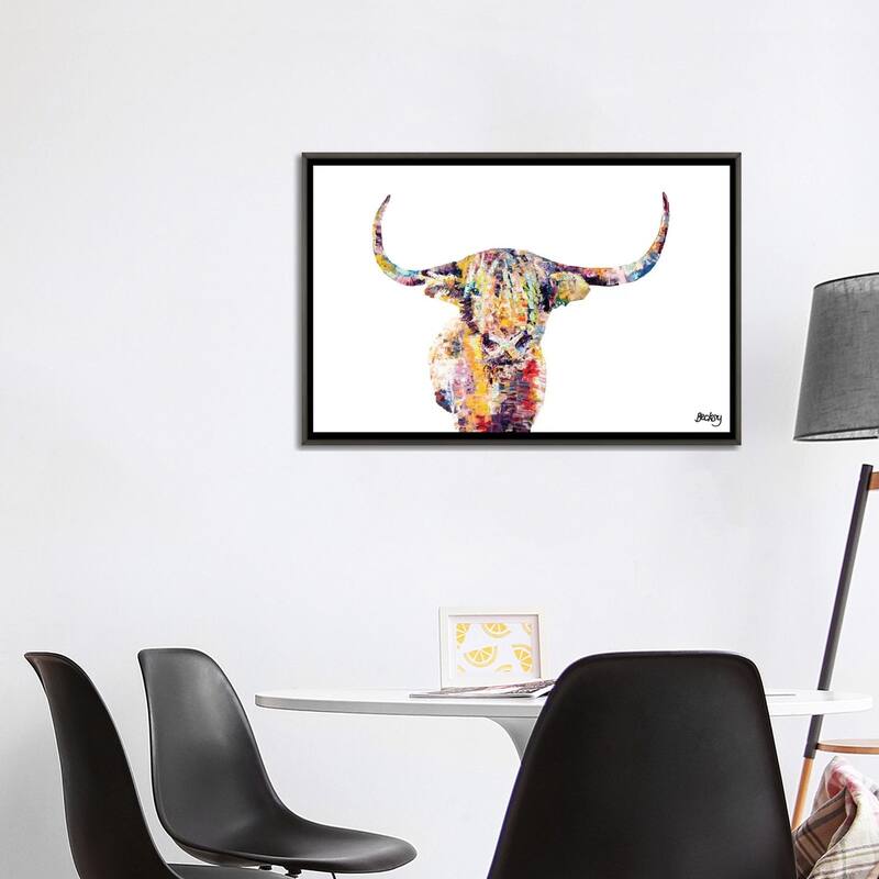 iCanvas "Highland Cow" by Becksy Framed
