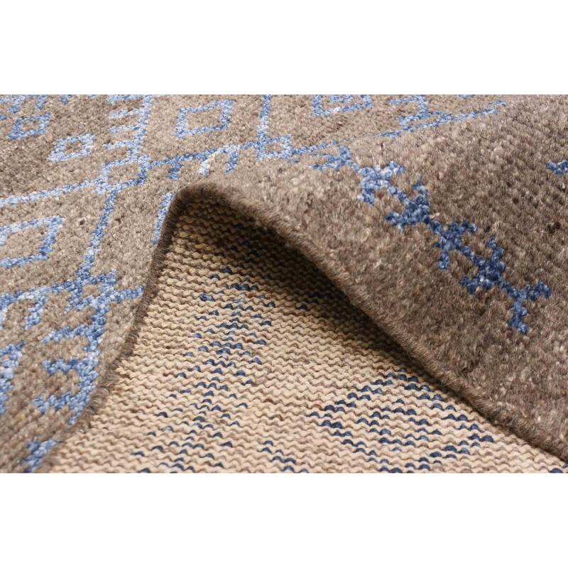 ECARPETGALLERY Hand-knotted Tangier Brown Silk, Wool Rug - 5'2 x 7'9