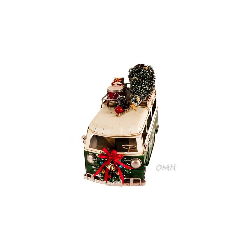 Handmade 1960s Volkswagen Bus Christmas Model