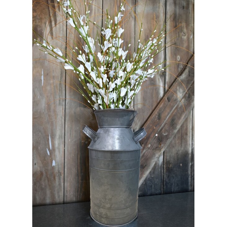 Shop Countryside Metal Galvanized Milk Can Shape Pitcher Gray