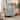 Zera 39 Inch Handcrafted Accent Cabinet with 2 Doors, Medallion Engraved, Sandblasted Gray Mango Wood, Black Iron Framed Stand