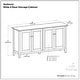 preview thumbnail 22 of 37, WYNDENHALL Halifax SOLID WOOD 66" Wide Transitional Wide 4Door Storage Cabinet - 18"d x 66" w x 34"h