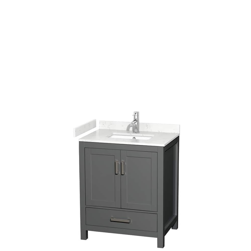 Sheffield Single Bathroom Vanity Set, Cultured Top, No Mirror