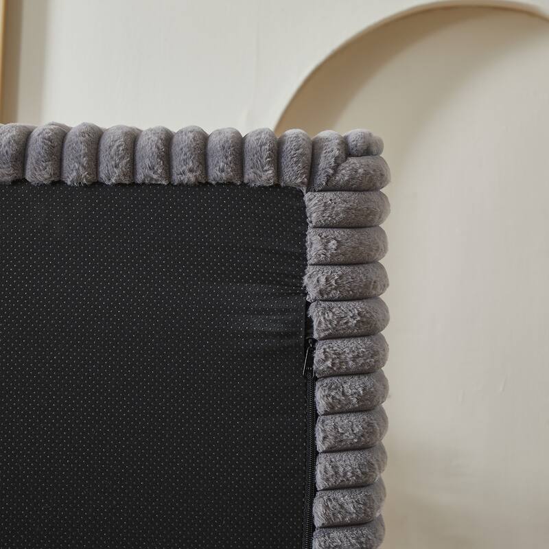 Plush 87-Inch Corduroy Reclining Chaise Sofa Bed, Modern Sleeper for Living Room