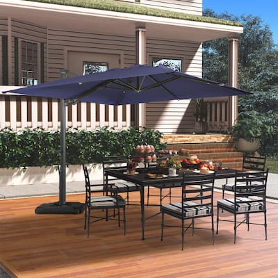 10Ft Cantilever Umbrella Rectangular Crank Market Umbrella